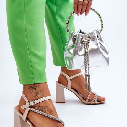 Chic Eco-Friendly Leather Heeled Sandals - Style 179142 - Très Elite