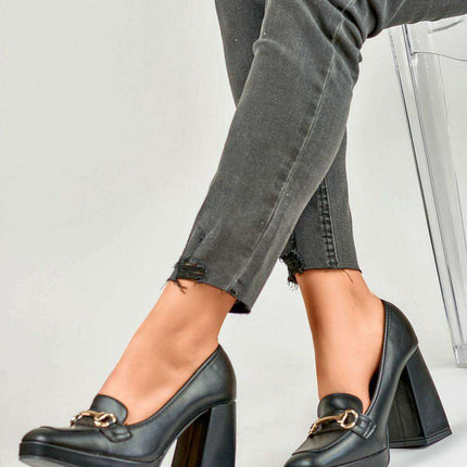 Chic Eco Leather Strappy Platform Heels - Très Elite