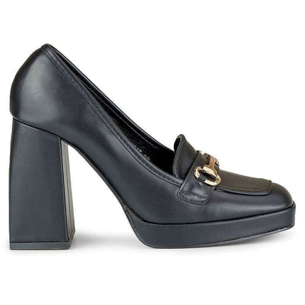 Chic Eco Leather Strappy Platform Heels - Très Elite