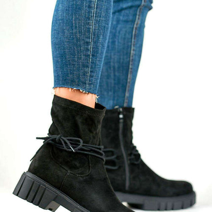 Chic Eco-Suede Ankle Booties for Cozy Comfort - Très Elite