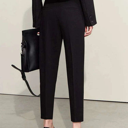 Chic Elastic Straight-Leg Pants for Women - Summer Office Essential - Très Elite