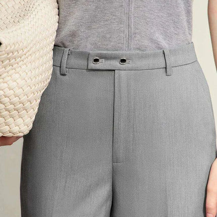 Chic Elastic Straight-Leg Pants for Women - Summer Office Essential - Très Elite