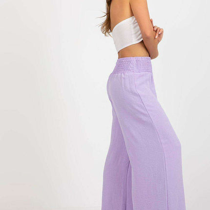 Chic Elegant Italy Moda Wide Leg Polyester Trousers - Très Elite