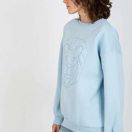 Chic Embroidered Cotton-Polyester Sweatshirt - Versatile One Size Fit - Très Elite