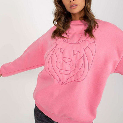 Chic Embroidered Cotton-Polyester Sweatshirt - Versatile One Size Fit - Très Elite