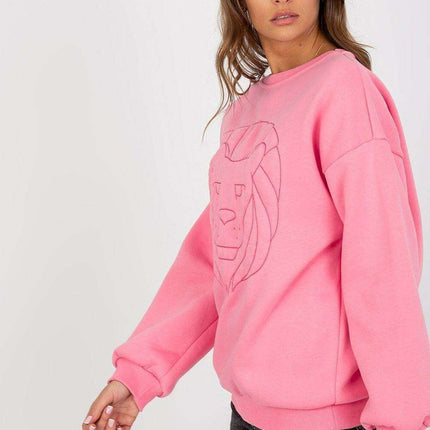 Chic Embroidered Cotton-Polyester Sweatshirt - Versatile One Size Fit - Très Elite