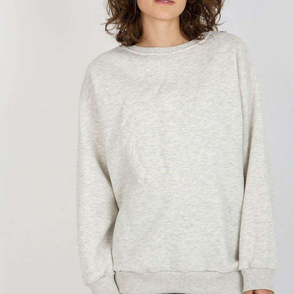 Chic Embroidered Cotton-Polyester Sweatshirt - Versatile One Size Fit - Très Elite