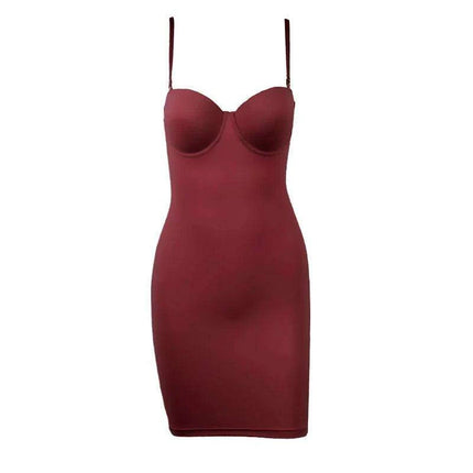 Chic Empire Waist Underwire Slip Dress in Black & Nude - Très Elite