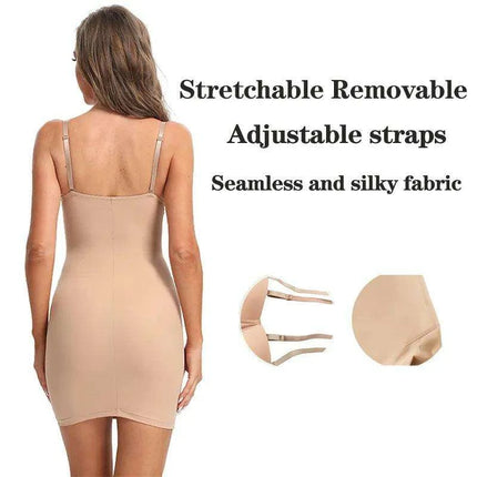Chic Empire Waist Underwire Slip Dress in Black & Nude - Très Elite