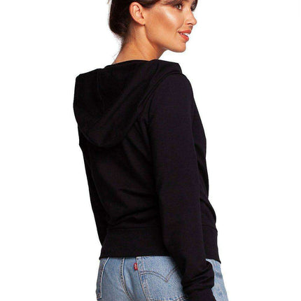 Chic Envelope Design Hooded Sweatshirt with Trendy Thumb Cutouts - Très Elite