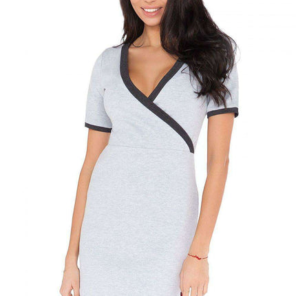 Chic Envelope Front Knit Dress - Très Elite