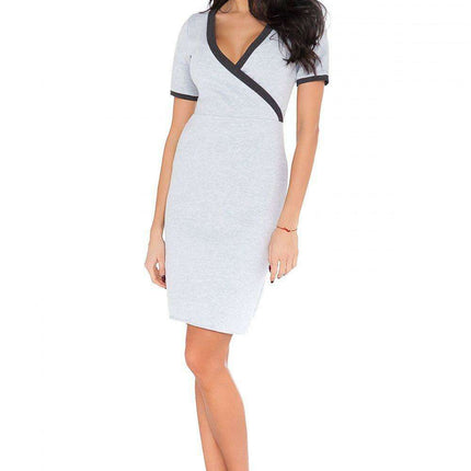Chic Envelope Front Knit Dress - Très Elite