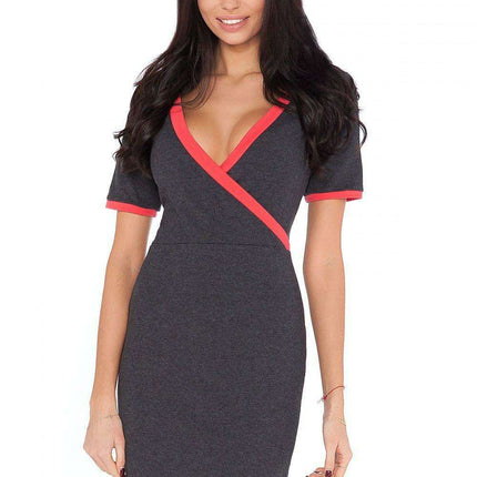 Chic Envelope Front Knit Dress - Très Elite