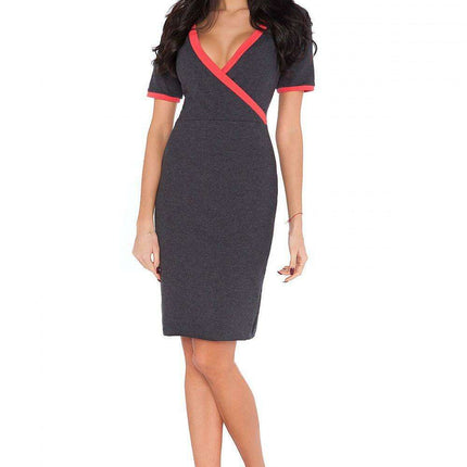 Chic Envelope Front Knit Dress - Très Elite