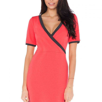 Chic Envelope Front Knit Dress - Très Elite