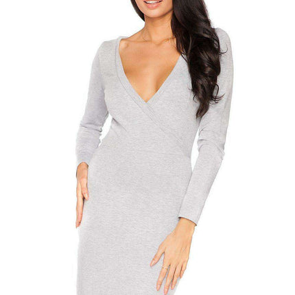 Chic Envelope Front Sweatshirt Dress - Effortless Elegance
