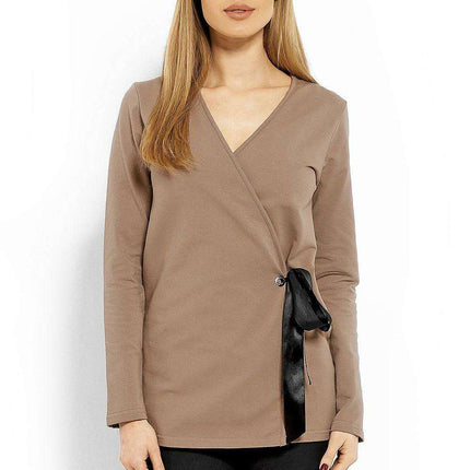 Chic Envelope Neck Cotton Top - Très Elite