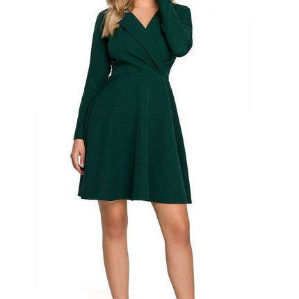 Chic Envelope Neck Flare Dress - Très Elite