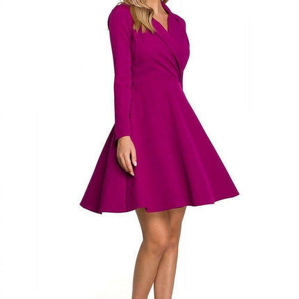 Chic Envelope Neck Flare Dress - Très Elite