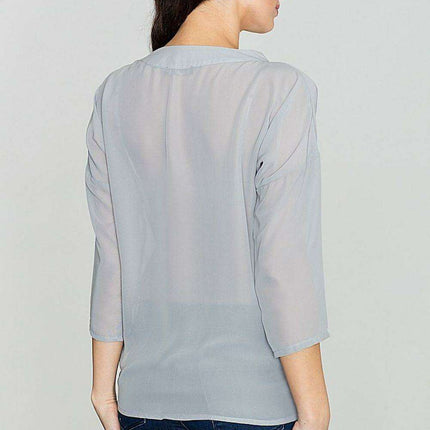 Chic Envelope Neckline Blouse - Très Elite