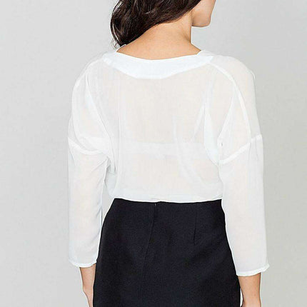 Chic Envelope Neckline Blouse - Très Elite
