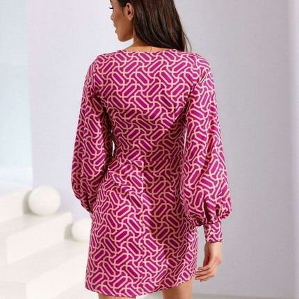 Chic Envelope Neckline Mini Dress for Effortless Sophistication - Très Elite