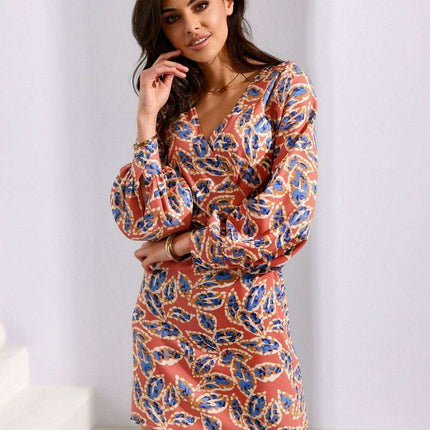Chic Envelope Neckline Mini Dress for Effortless Sophistication - Très Elite