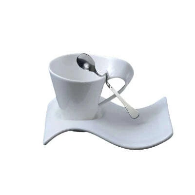 Chic European Espresso Mug Collection with Spoon and Holder for Home & Kitchen - Très Elite