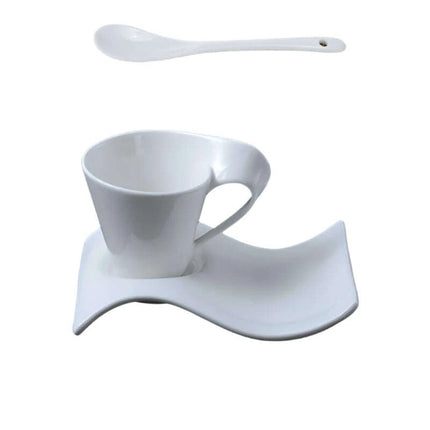 Chic European Espresso Mug Collection with Spoon and Holder for Home & Kitchen.