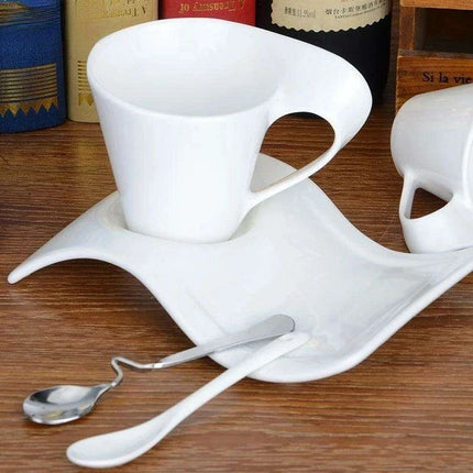 Chic European Espresso Mug Collection with Spoon and Holder for Home & Kitchen - Très Elite