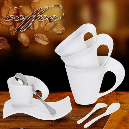 Chic European Espresso Mug Collection with Spoon and Holder for Home & Kitchen - Très Elite