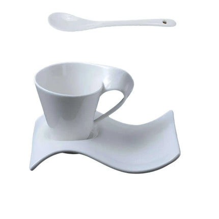 Chic European Espresso Mug Collection with Spoon and Holder for Home & Kitchen - Très Elite