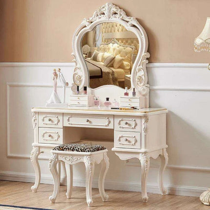 Chic European Minimalist Makeup Vanity Table - Très Elite