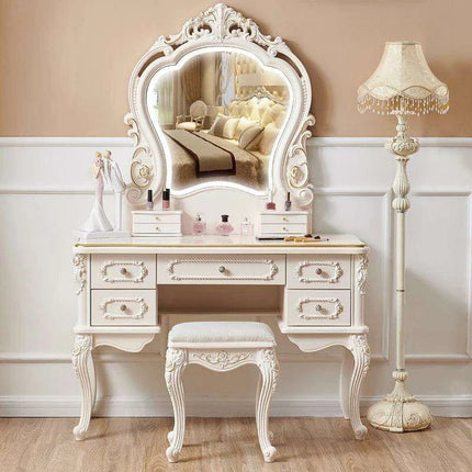 Chic European Minimalist Makeup Vanity Table - Très Elite