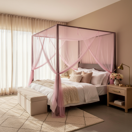 Chic European-Style Spacious Four-Door Mosquito Netting Set - Très Elite