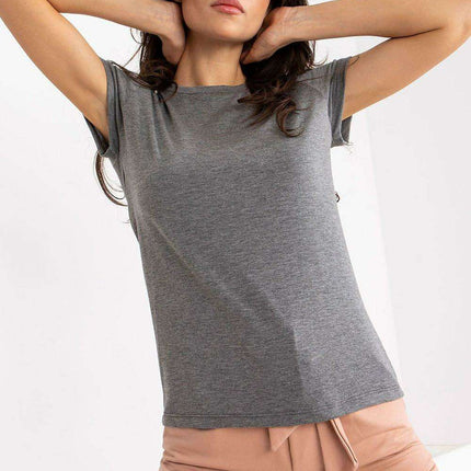 Chic Everyday Comfort: Women's Cotton Blend Short Sleeve Tee