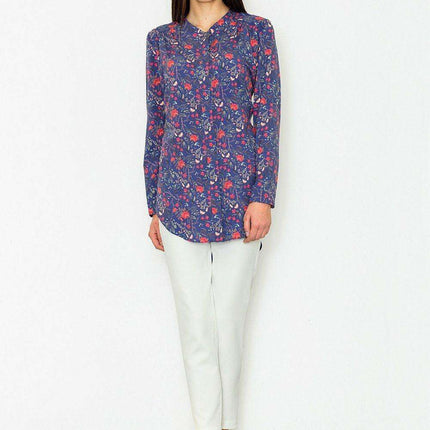 Chic Extended Hem Long-Sleeve Women's Button-Up Top - Très Elite