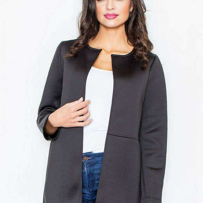 Chic Extended-Length Foam-Stitched Jacket for a Stylish Wardrobe Upgrade