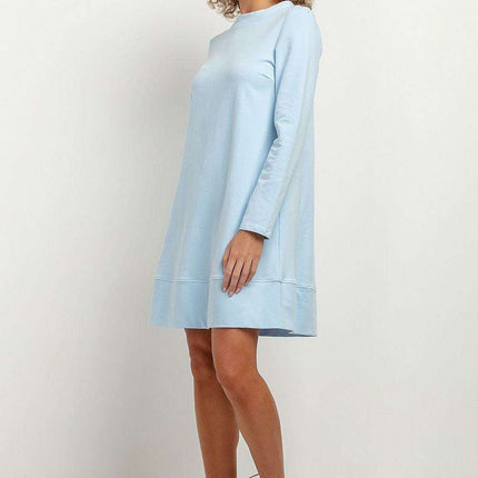 Chic Fall Knit Dress with Elegant Stand-Up Collar - Très Elite