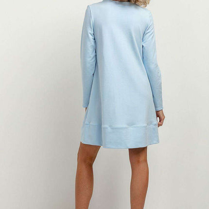 Chic Fall Knit Dress with Elegant Stand-Up Collar - Très Elite