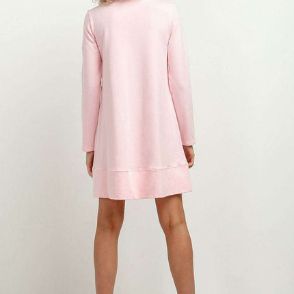 Chic Fall Knit Dress with Elegant Stand-Up Collar - Très Elite