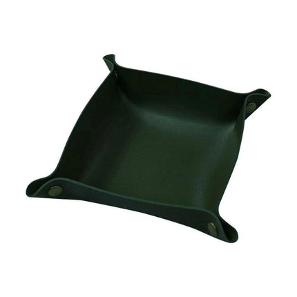 Chic Faux Leather Folding Valet Tray - Elegant Organizer for Home and Office - Très Elite