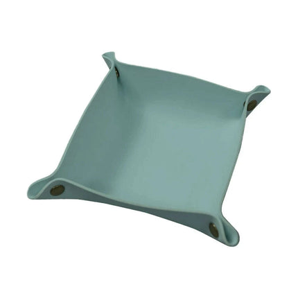 Chic Faux Leather Folding Valet Tray - Elegant Organizer for Home and Office - Très Elite
