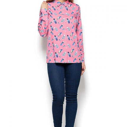 Chic Feather-Design Knit Blouse for Women by Katrus - Très Elite