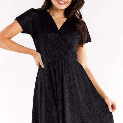 Chic Flare Sleeve Evening Dress