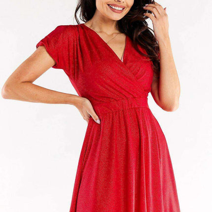 Chic Flare Sleeve Evening Dress