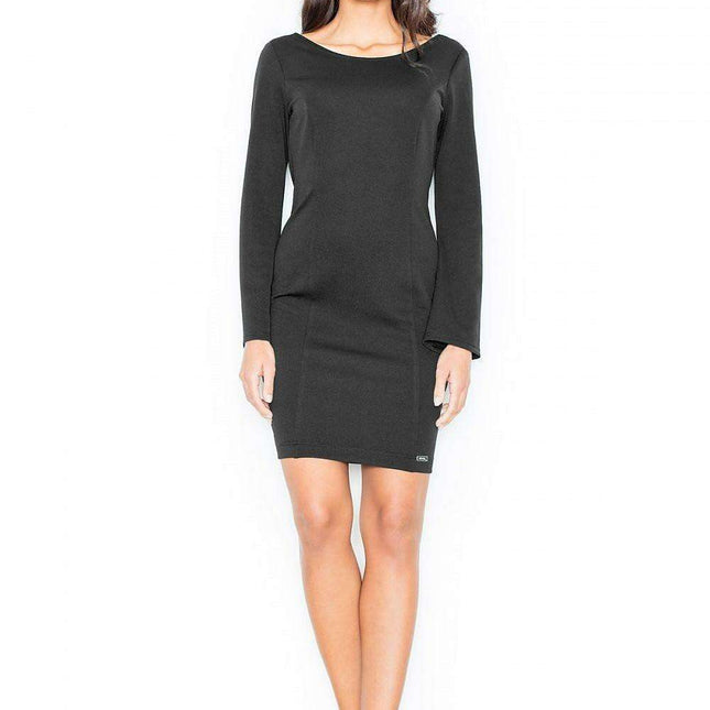 Chic Flare Sleeve Midi Dress