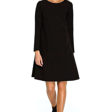 Chic Flared Cocktail Dress with Elegant Chiffon Touches - Très Elite