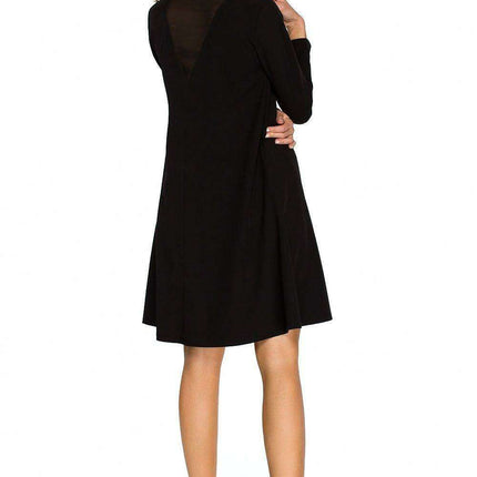 Chic Flared Cocktail Dress with Elegant Chiffon Touches - Très Elite