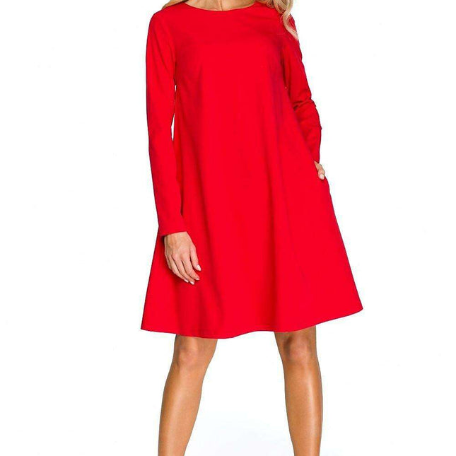 Chic Flared Cocktail Dress with Elegant Chiffon Touches